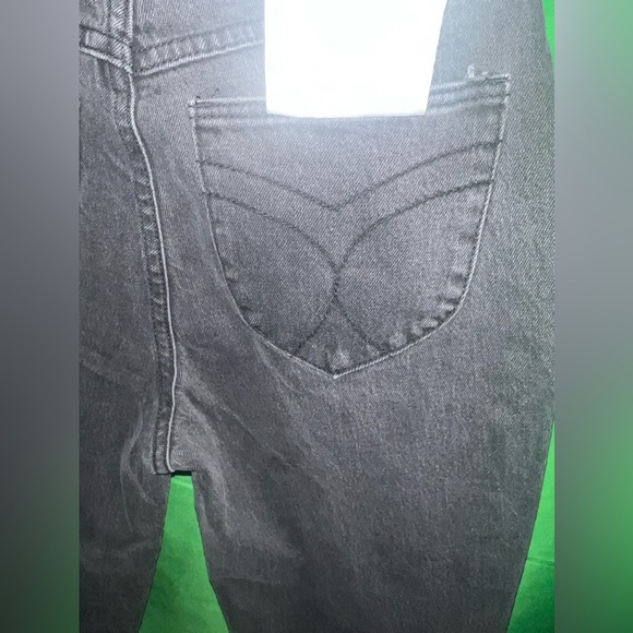 NWT Rollas High Rise Original Straight Brad Black Worn Jeans size 27 - Picture 7 of 11